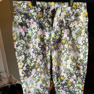 Floral Madewell skinny jeans